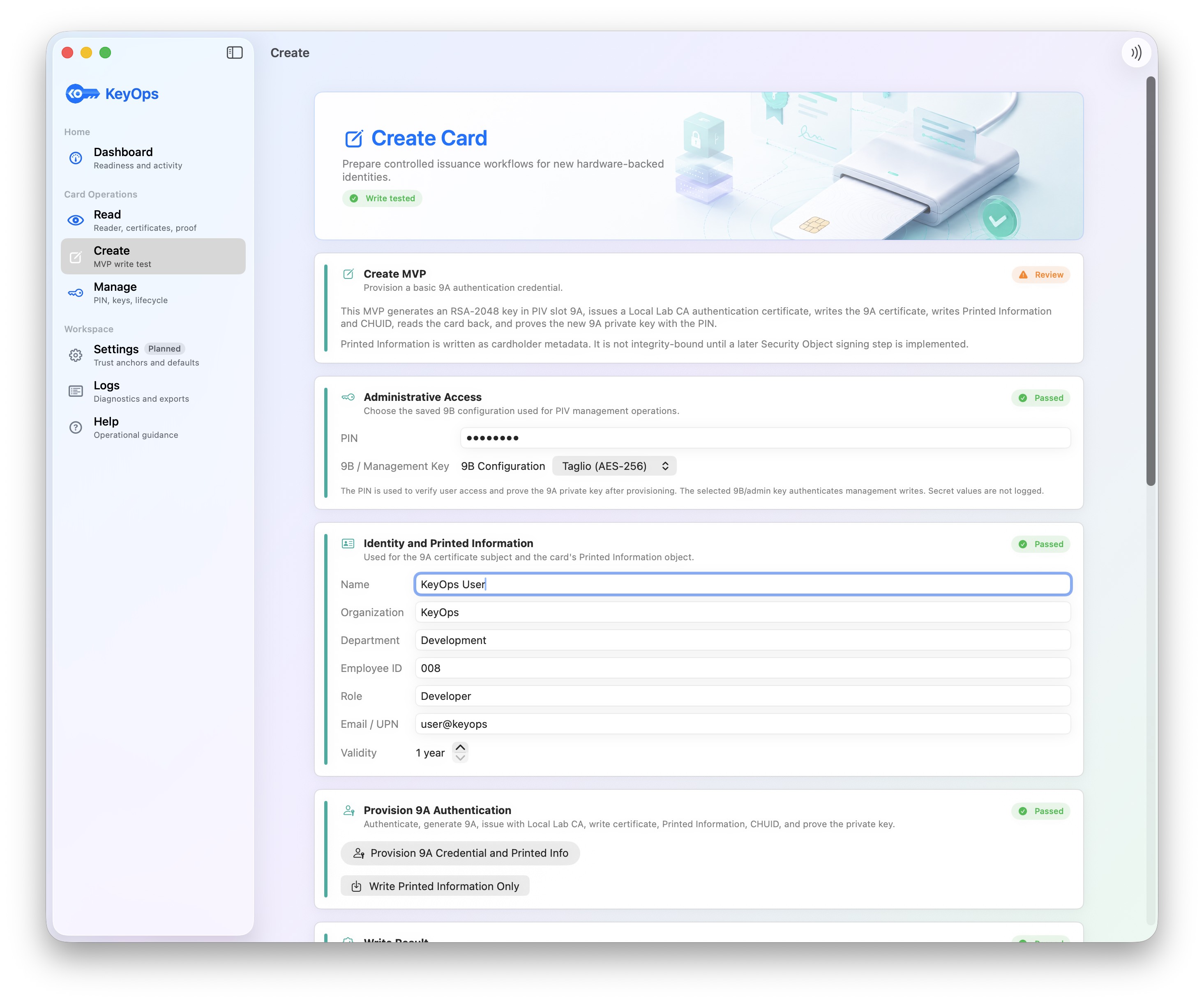 Create page screenshot.